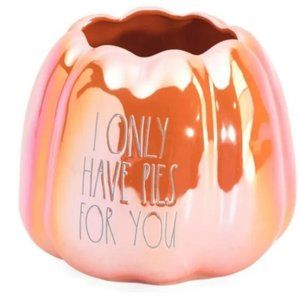 NEW Rae Dunn I ONLY HAVE PIES FOR YOU Pumpkin Planter Luster Finish Thanksgiving